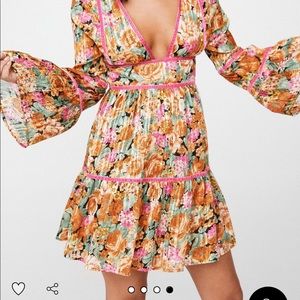 Nasty Gal floral mini dress